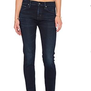Citizens of Humanity Agnes Mid Rise Slim Straight in Midnight Blue